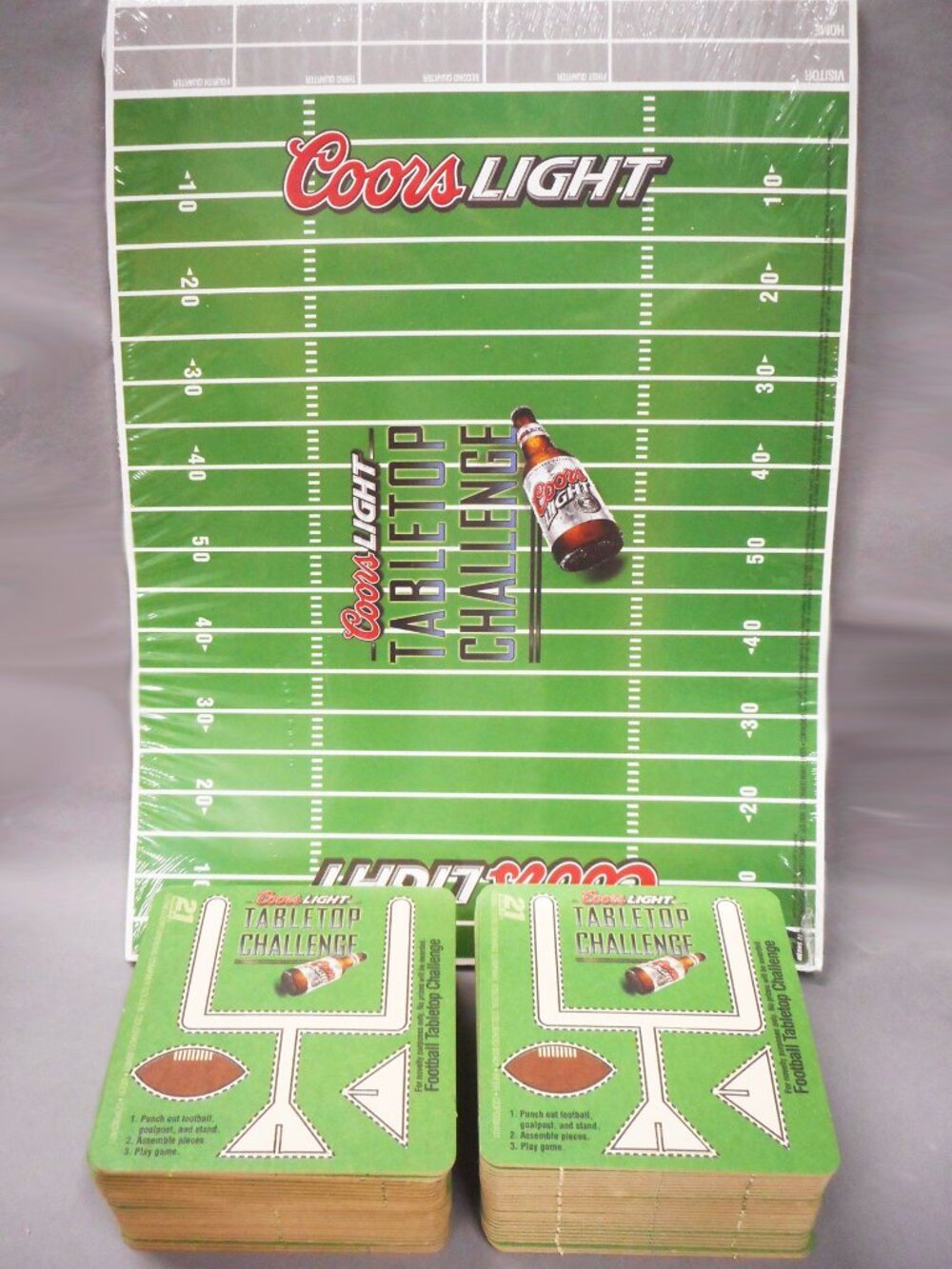 50 New COORS LIGHT FOOTBALL Coasters & Placemats + Gam
